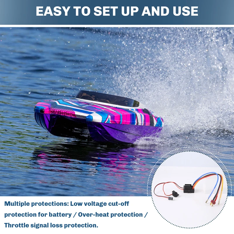 Электронный регулятор скорости 80A, водонепроницаемый электронный регулятор скорости с программной картой