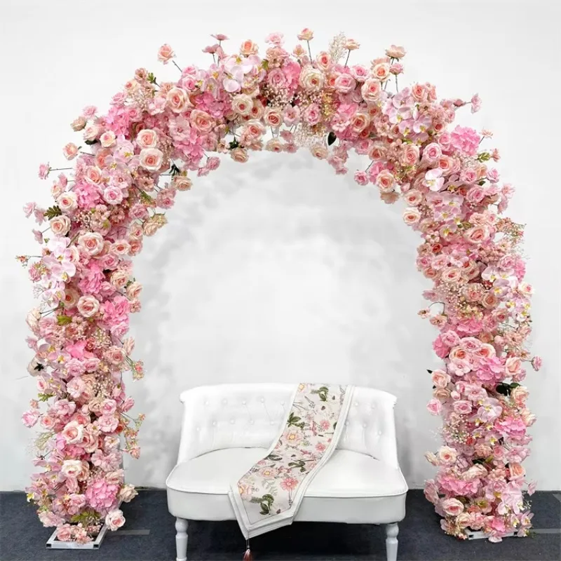 

Оптовая продажа, искусственный цветок, арка, фон, свадебное украшение, искусственная розовая роза, свадебная арка