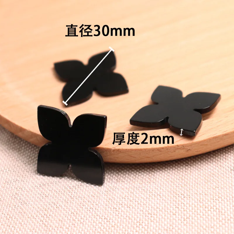 

200 шт./лот 30*2 мм Лидер продаж натуральный красный черный агат цветок драгоценный камень