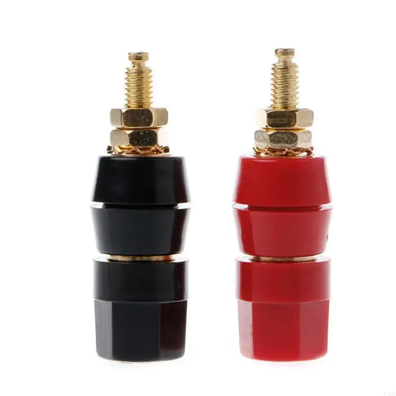 

C4DF Speaker Terminal Banana Plug Red Black Connector Amplifier Binding Post