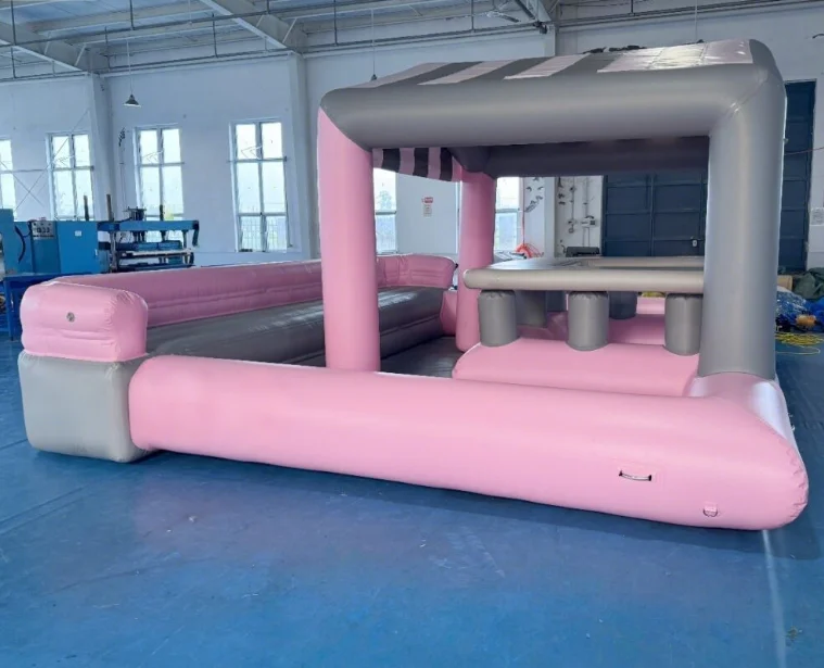 New Design High Quality Summer Family Party Bar With Water Pool and Sofa Inflatable Pool Bar for Outdoor Water Parties