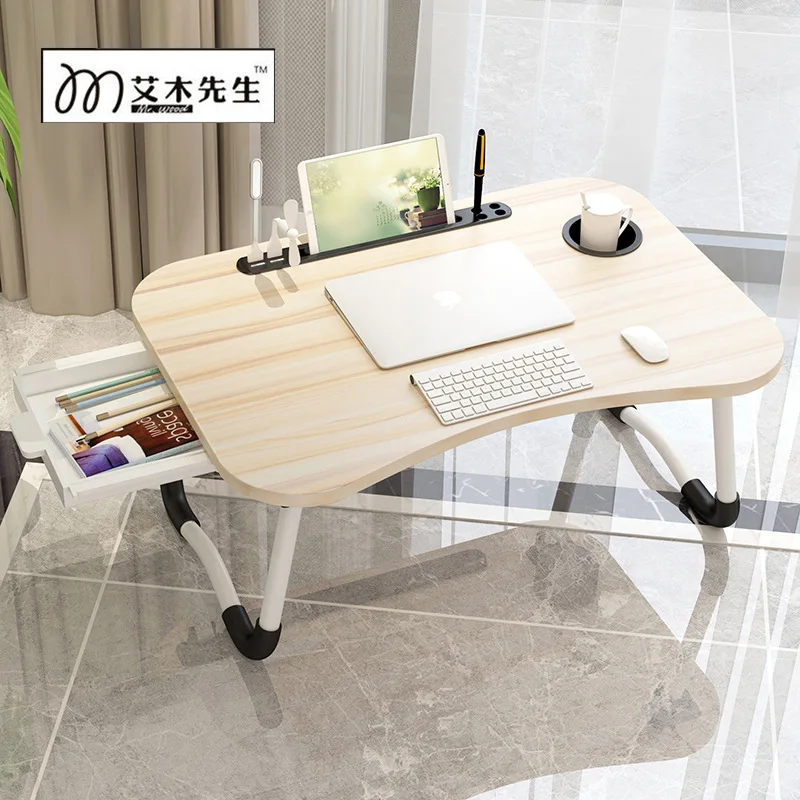 Modern, simple, lifting, folding table, portable notebook computer table, dormitory bed, study desk, bed, desk