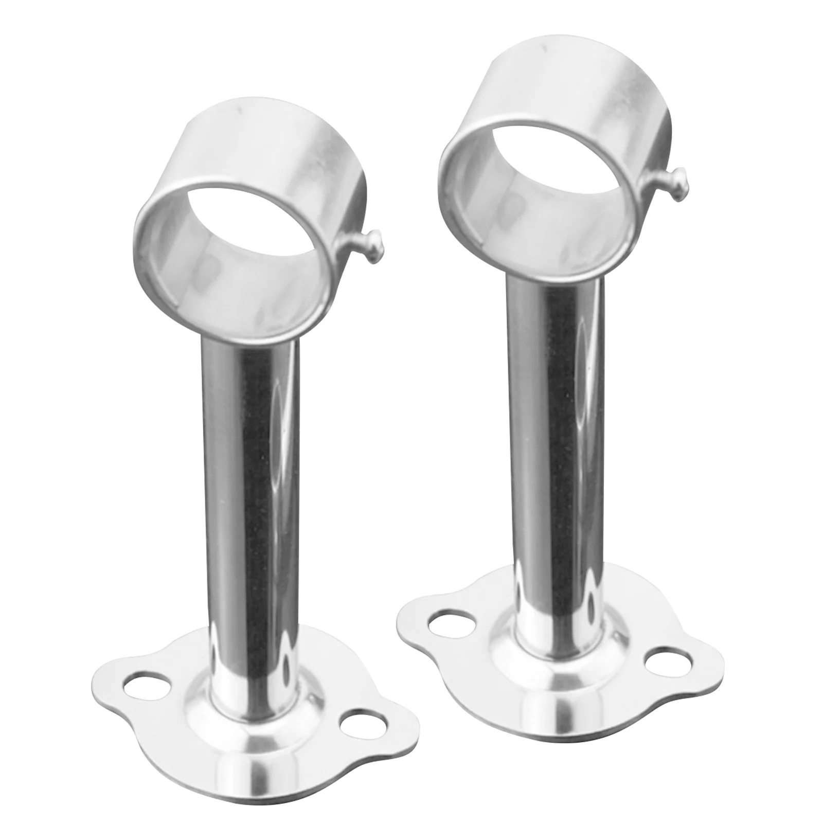 

2Pcs Thick Stainless Steel Closet Rod Bracket 32mm Heavy Duty Rod Mount Pipe for Bathroom Balcony Kitchen Rod,round