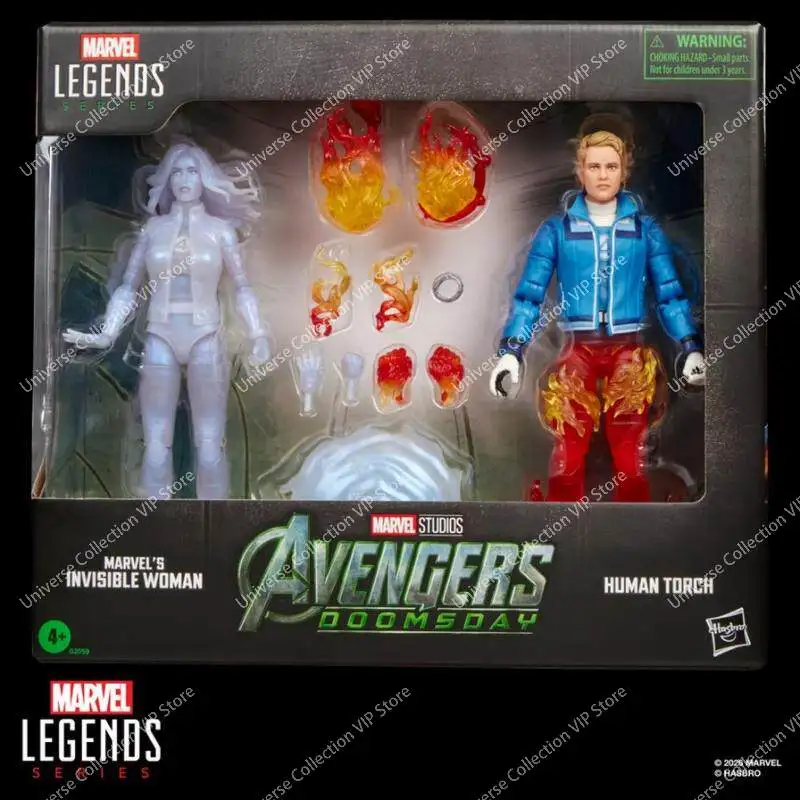 Hasbro Marvel Avengers 5: Doomsday, Invisible Woman en Human Torch – verzamelbare superheldenfiguren, displaymodellen, ideaal als cadeau.