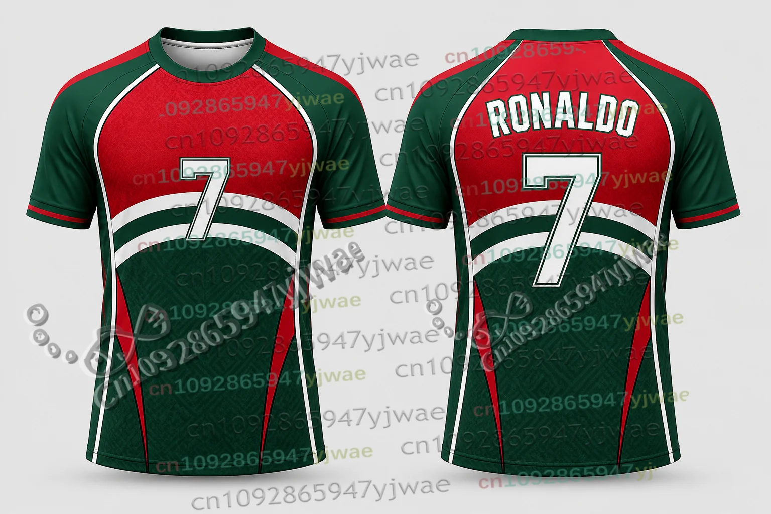 Rushready Special Ronaldo No.7 Commemorative Football Jersey Summer Adult/Kid Sport TShirt Streetwear Fans Soccer Jersey Top