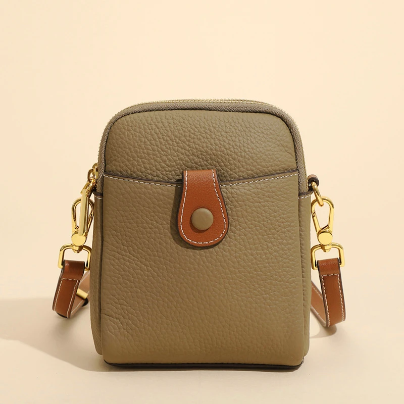 100% Genuine Leather Shoulder Crossbody Bag For Women 2023 Solid Color Cow Leather Ladies Handbags Fashion Female Messenger Bags