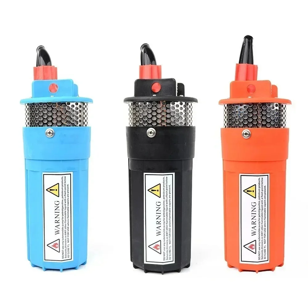 DC 12V 360LPH 70M Lift,Small Submersible Solar energy Water Pump Outdoor Garden Deep Well Car Wash bilge Cleaning 12 v volt,red