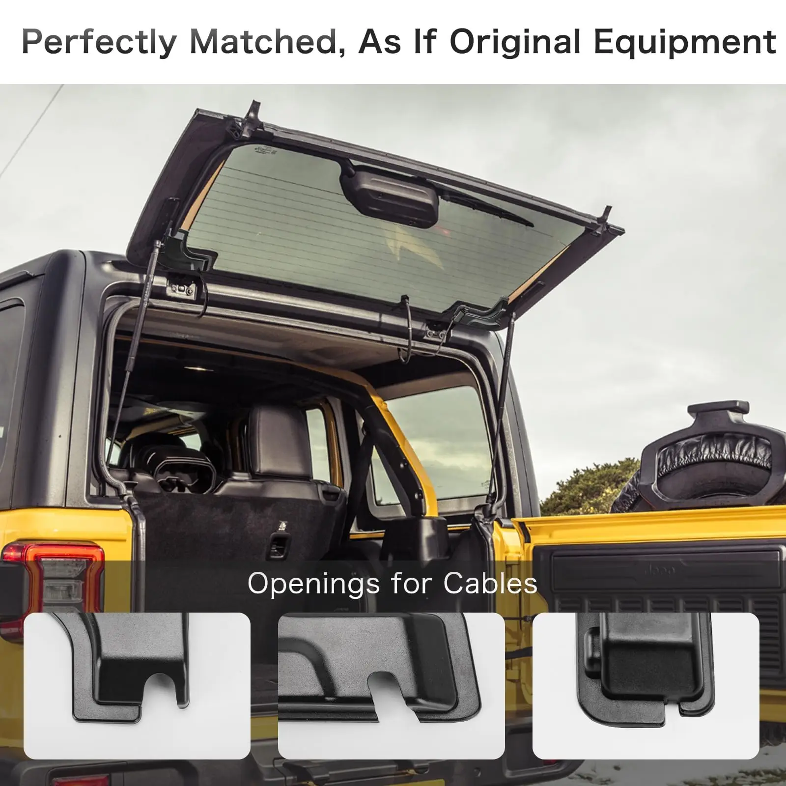 Rear Defogger Cable Cover For Jeep Wrangler JL 2018-2024 Rear Windshield Harness Protective Cover Conceals Car Accessories