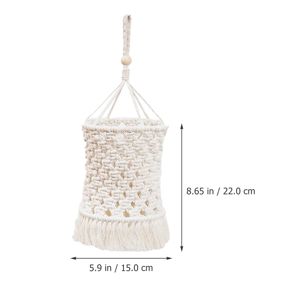 البوهيمي غطاء مصباح مكرامية معلقة قلادة المنسوجة شرابة غطاء خفيف للمنزل غرفة المعيشة غرفة نوم المطبخ المدخل ديكور #4