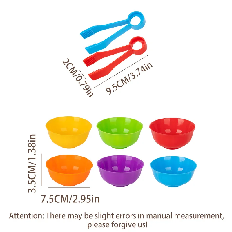 Arco-íris das crianças contando borracha macia animal correspondência cor brinquedos classificação de cores tigela clipes montessori auxiliares de ensino