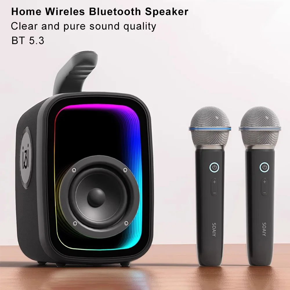 

Home Stereo Theater Soundbox Portable Wireless Bluetooth Subwoofer Support TF Card USB Abyss Atmosphere Light Family Speakers