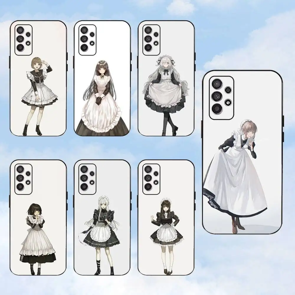 

Maid Phone Case For Samsung S25,S24,S23,S22,S21,S20,S10,Ultra,Plus,Lite,FE,Soft Silicone Black Cover