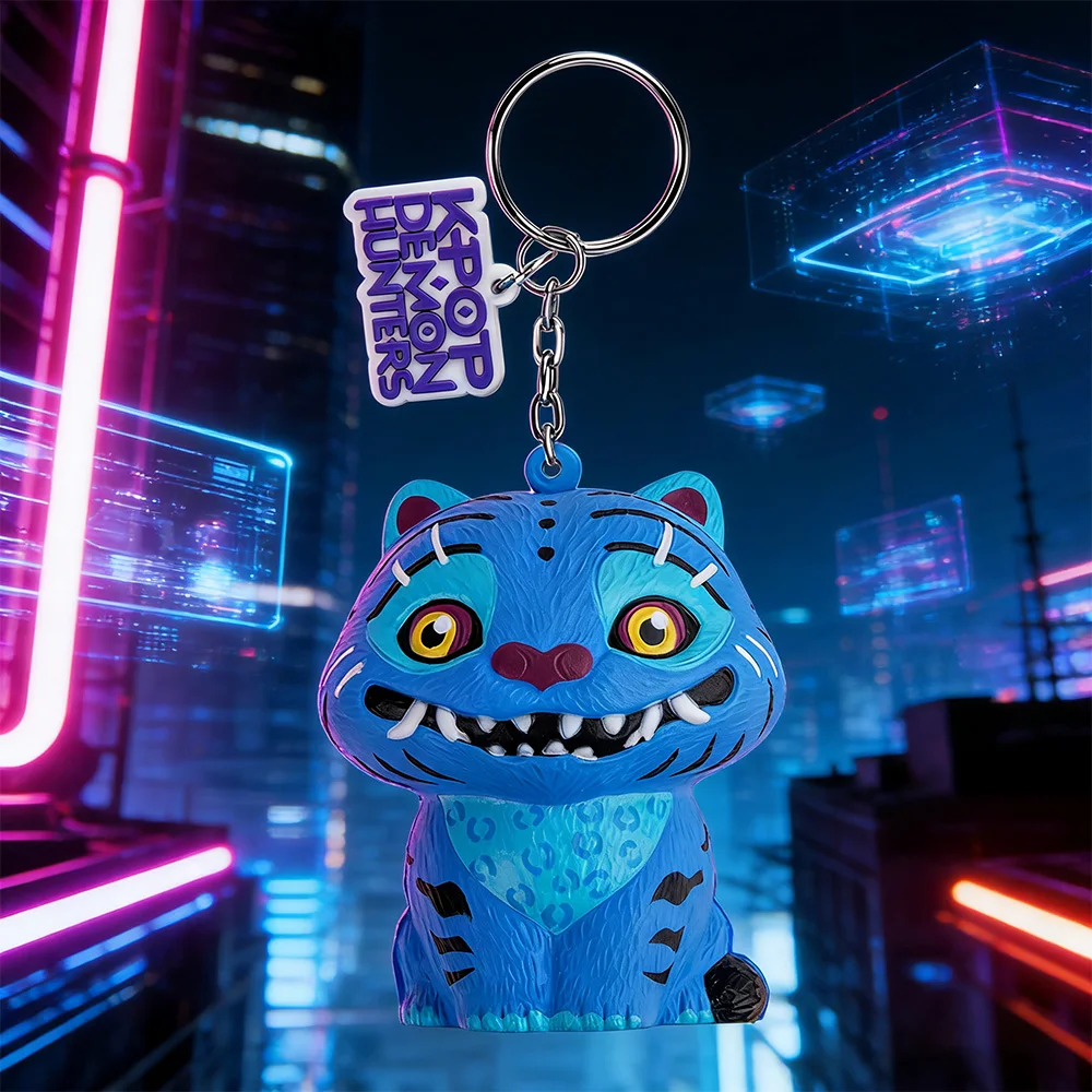 

1 шт. Официальный лицензионный 3D-брелок-сквиш Kpop Demon Hunters Derpy, аниме-фигурка, коллекционный брелок, украшение для рюкзака, подарок