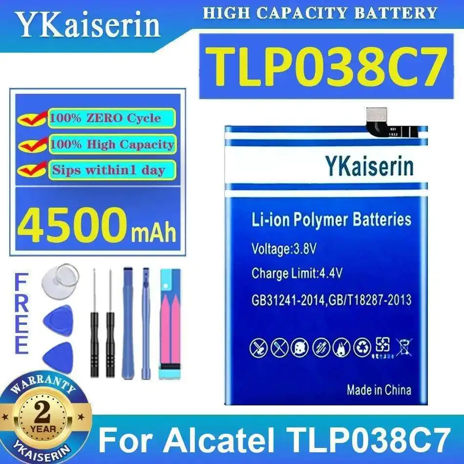 

4500Mah Mobile Phone Battery For Alcatel TLP038C7 Durable Reliable Power