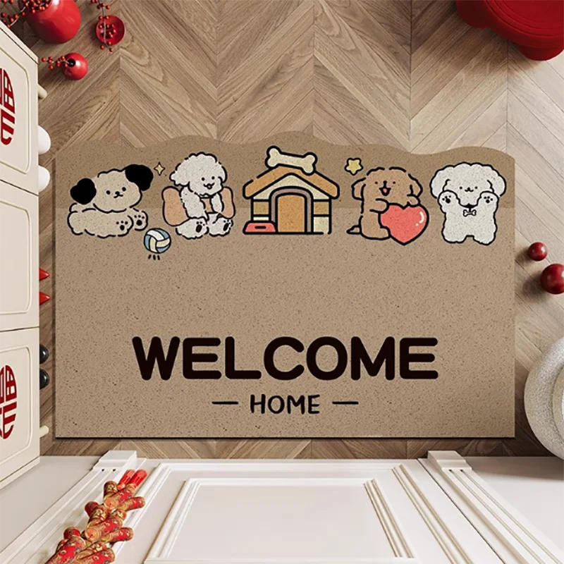 Anti-Slip Floor Mat for Bathroom and Kitchen, Front Door Mat, Living Rooms, Sweet Home Letter, 40x60cm