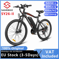 EU Stock SAMEBIKE SY26-II Electric Mountain Bicycle 48V13 Ah Battery 500W Motor 35Km/h Max Speed 26-inch Tire E-bike