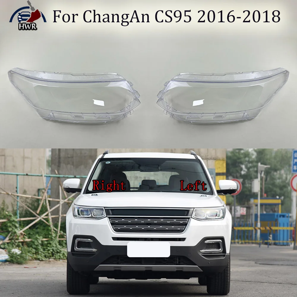 

Front Headlight Cover Transparent Mask Headlamp Lamp Shell Replace Original Lens Plexiglass For ChangAn CS95 2016 2017 2018