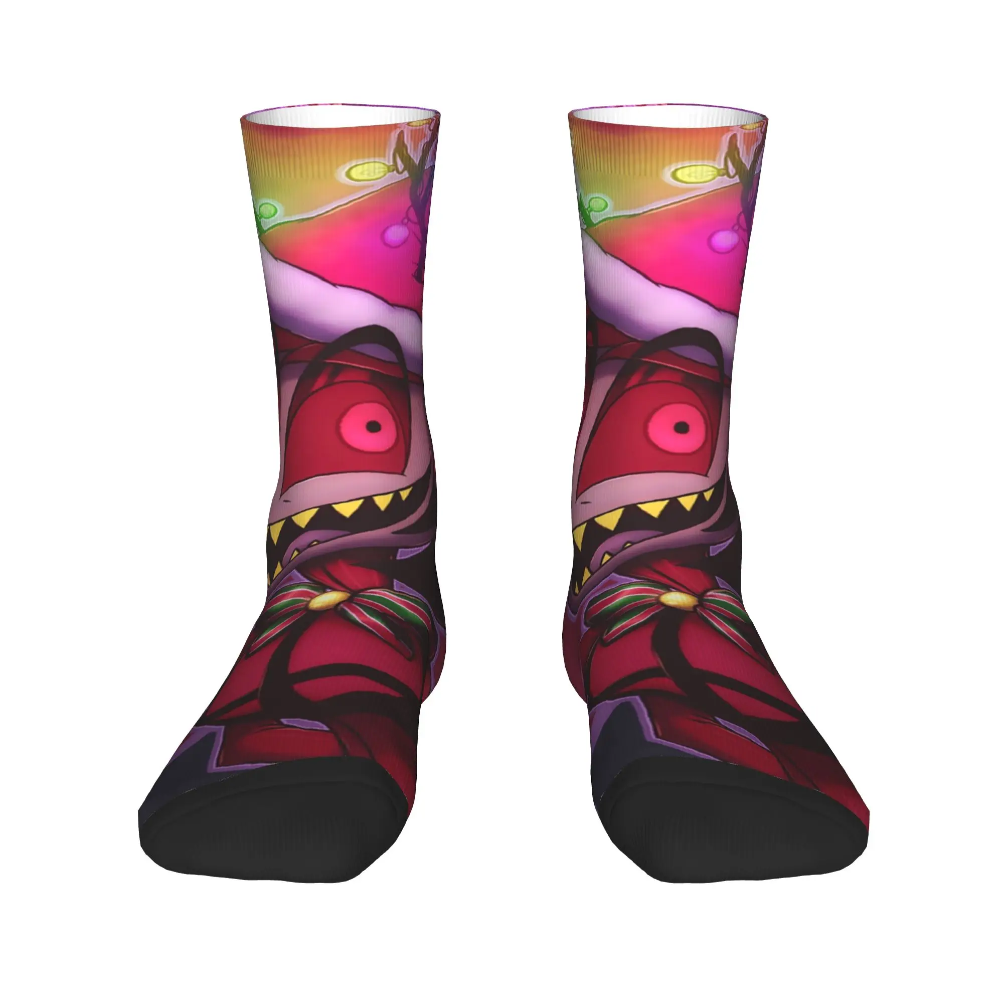 

Hazbins TV Show Animation Hotel Dress Socks for Men Women Warm Funny Novelty Crew Socks