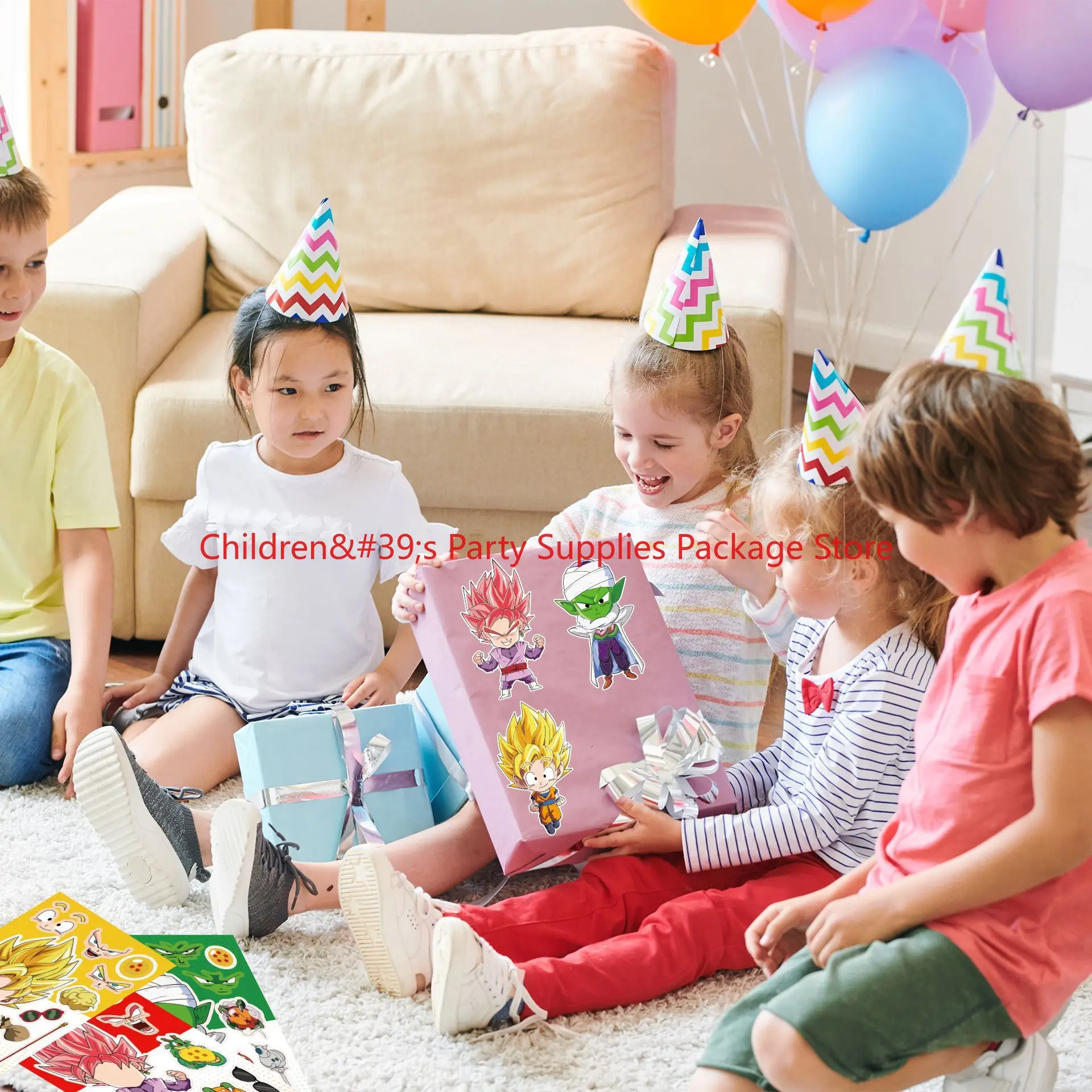 Bandai 8/16 pçs dragon ball crianças diy quebra-cabeça adesivo diversão anime dos desenhos animados montagem adesivos para brinquedos das crianças presente de aniversário