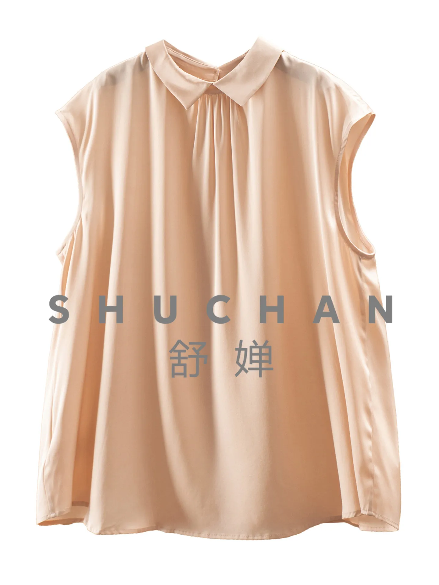 Front and Rear Two Wear natural Silk Double Joe Doll Collar Bag Sleeve Shirt 47L8  Blusas Mujer De Moda 2026 Verano Elegantes