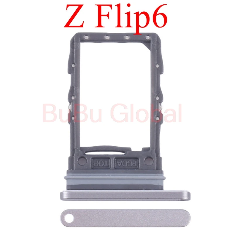 

Один лоток для SIM-карты для Samsung Galaxy Z Flip6 SM-F741B, держатель слота для SIM-карты, запасная часть для телефона