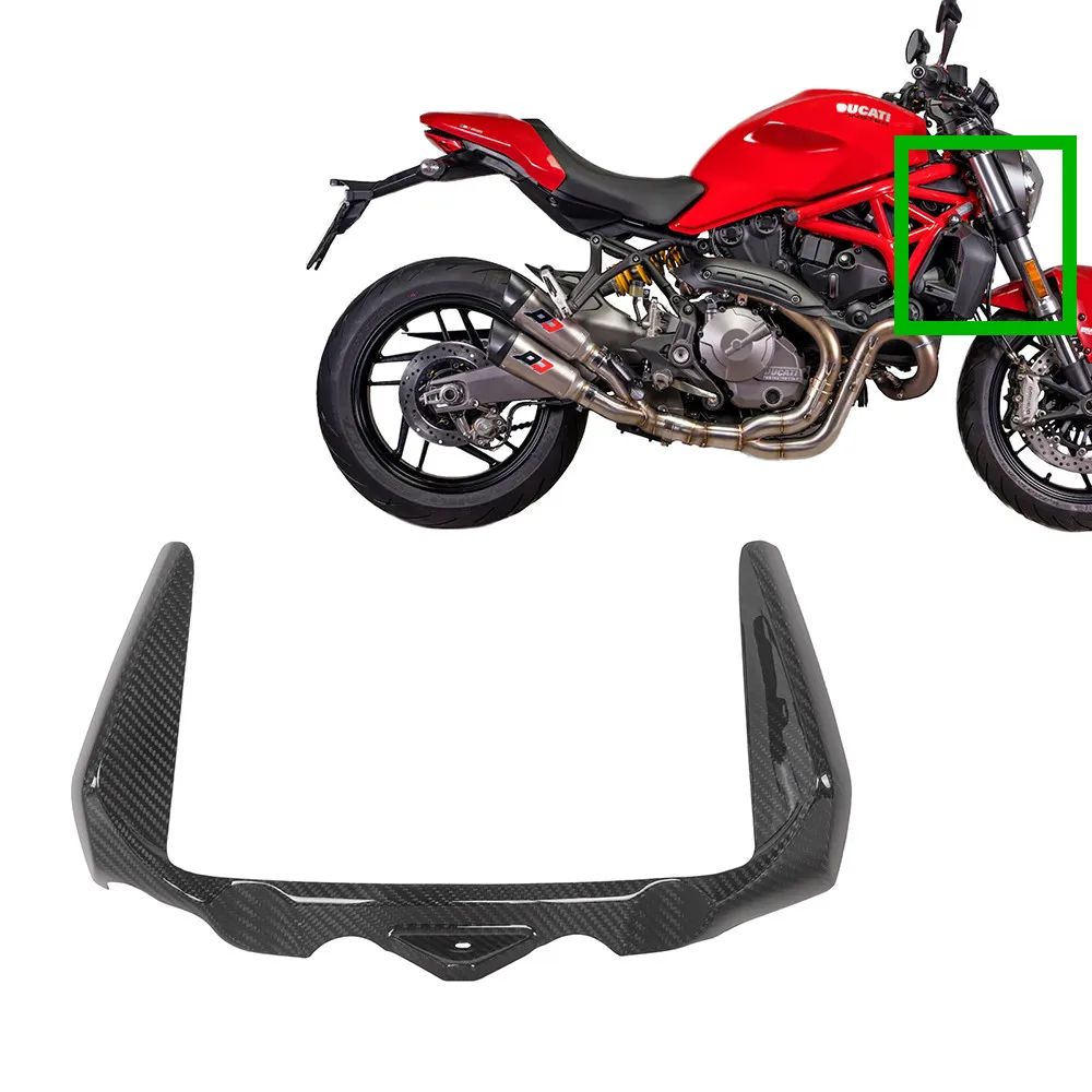 

1PC MOTO4U 100% Carbon Fiber Radiator Cover Oil Cooler Fairing For Ducati Monster 1200 / 1200S / 821 2014 2015 2016 2017 2018