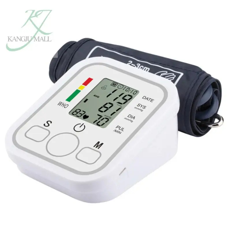 

Automatic Digital Lcd Upper Arm Blood Pressure Meter Pulse Heart Beat Rate Meter Tonometer Sphygmomanometers Pulsometer