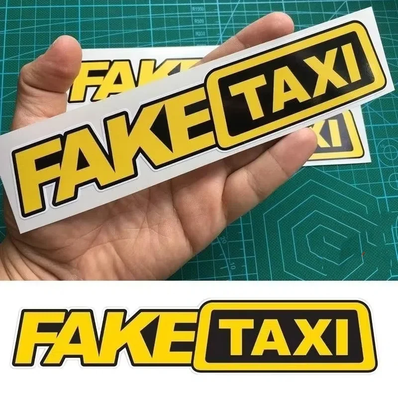 1Pcs Fake Taxi Sticker Funny Car Window Stickers Creative and Personalized Creative Patterns Car Glass Decoration Accessories view 2