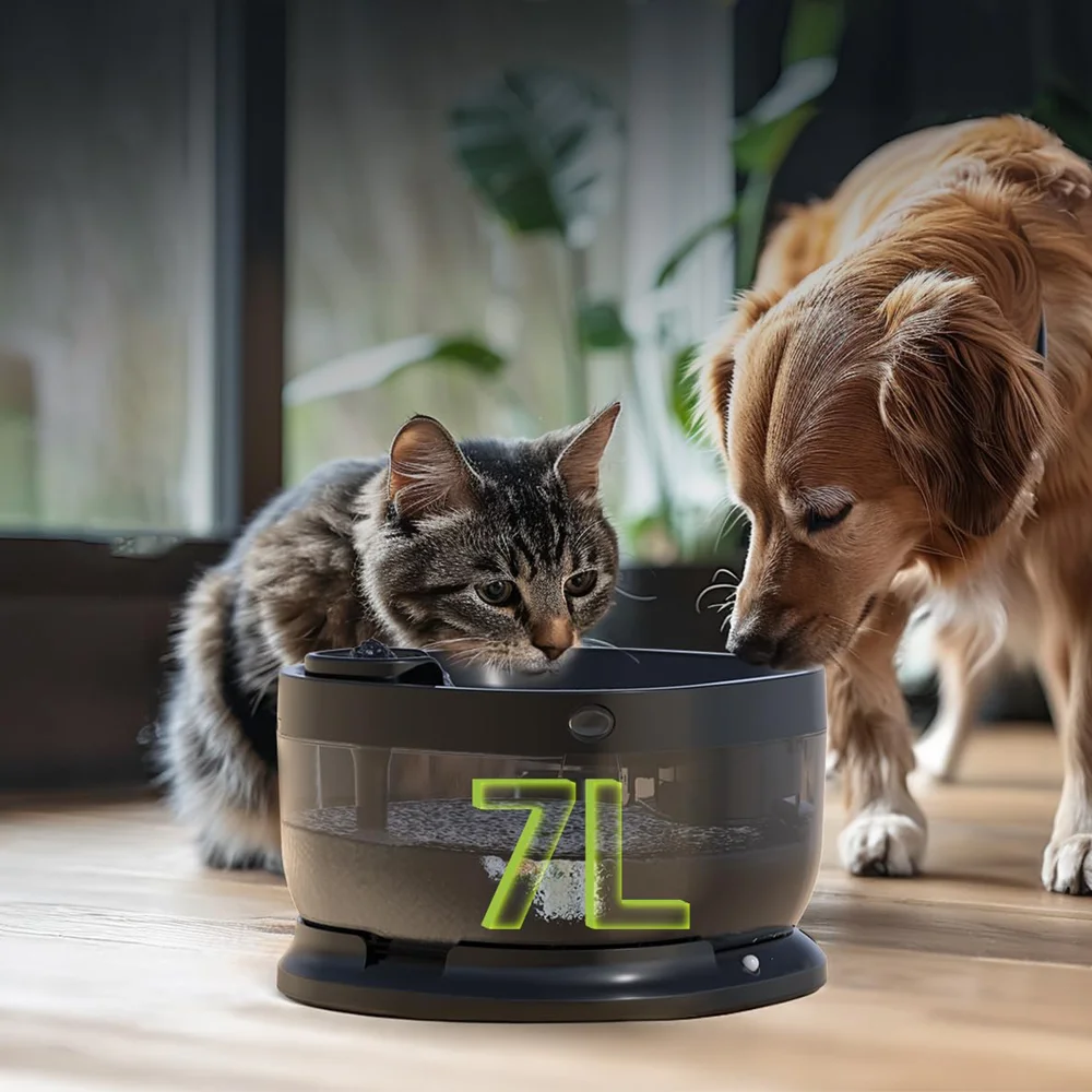 

Pet Water Dispenser Electric Pet Water Fountain for Cats, 7L Large Capacity, Wireless Sensor