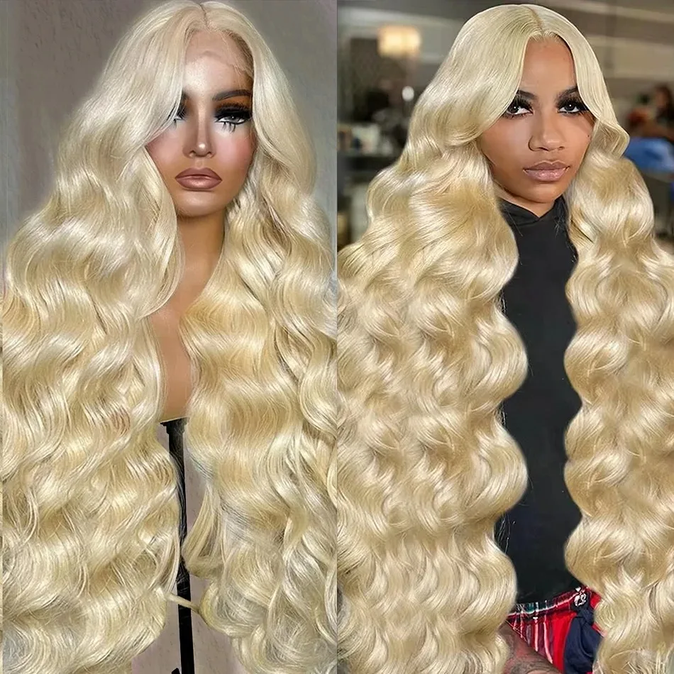 

613 Blonde Lace Front Wig 180 Density Body Wave 13x6 Honey HD Transparent 30 40 Inch 13x4 Lace Frontal Wigs Human Hair Brazilian