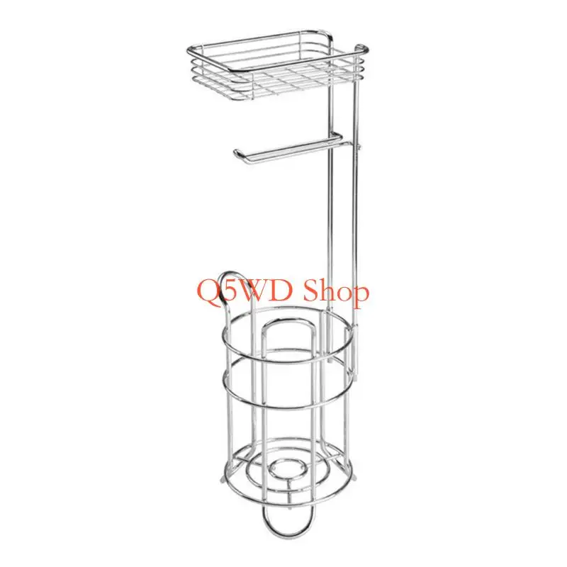 Q5WD Adjusted Iron Standing Bathroom Tissue Stand Upgrades for Mobile Homes Dorm deck