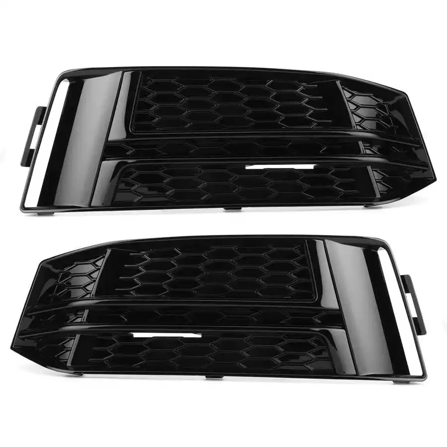 Car Front Fog Light Lamp Grille Grill Cover For Audi A4 B9 S-LINE 2016 2017 2018 8W0807681F 8W0807682F Car Styling