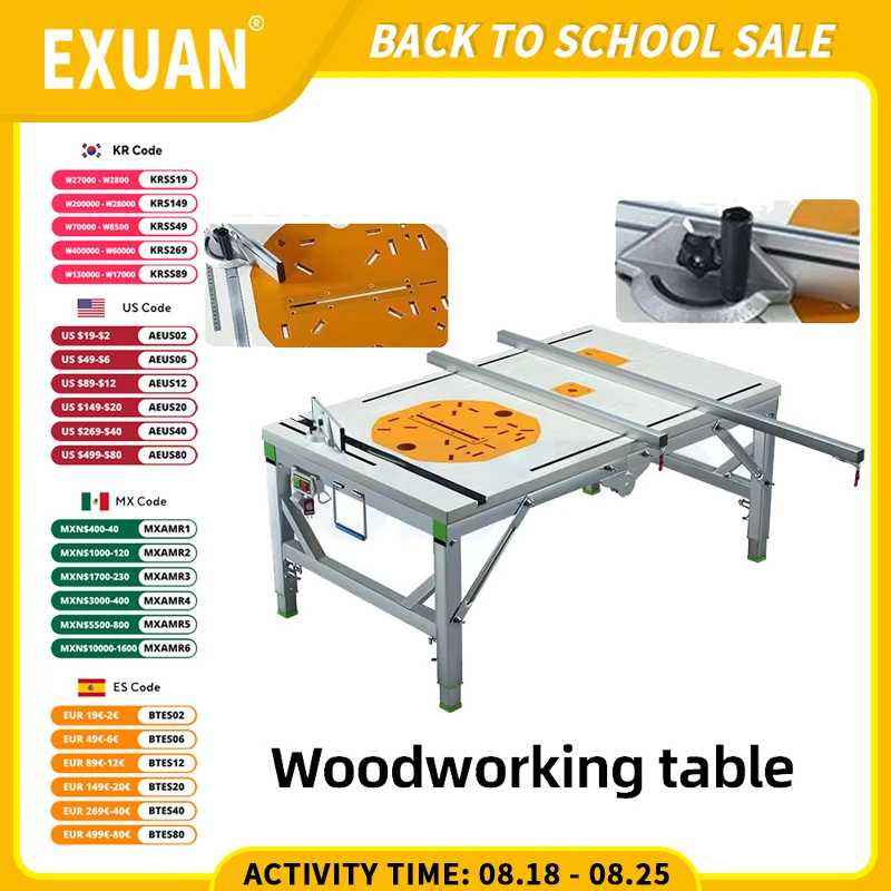 

DIY Folding Lifting Work Saw Multifunctional Woodworking Workbench Electric Woodworking Table Saw Upside Down Sliding Table Saw