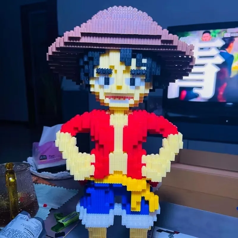 Neue One Piece Ruffy Und Chopper Kleine Partikel Kinder Puzzle Montage Bausteine Spielzeug Kinder Geschenk Jungen Und Mädchen Gif