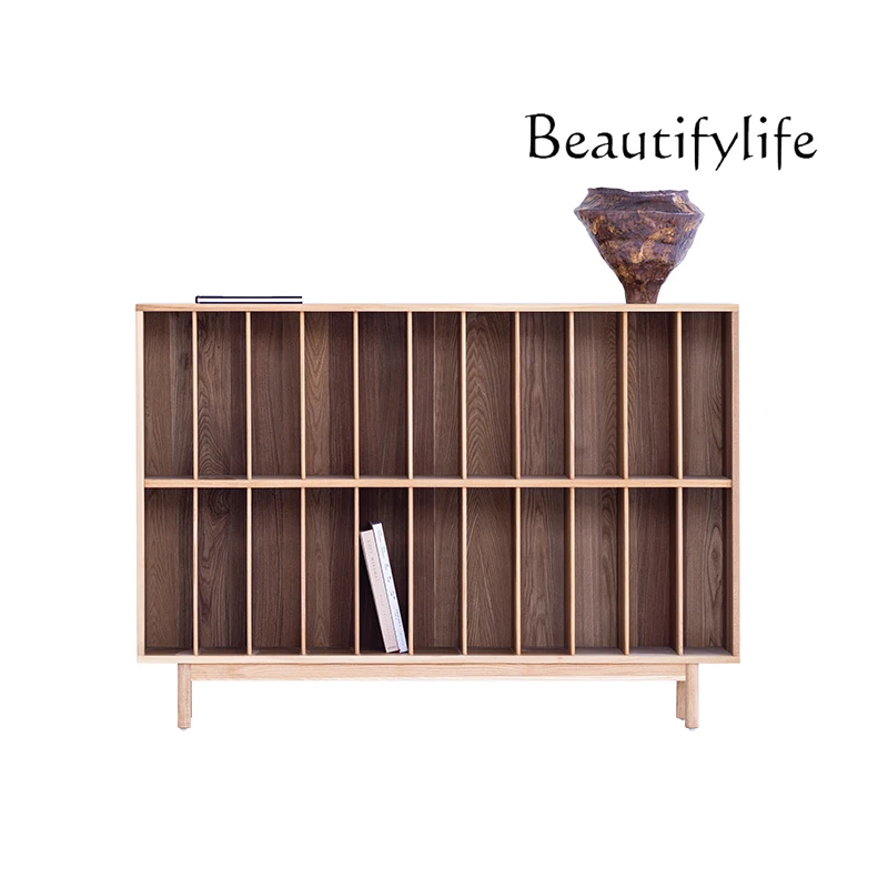 Household Bookcase Wall Multi-Grid Magazine Display Cabinet Living Room Storage Hallway Locker