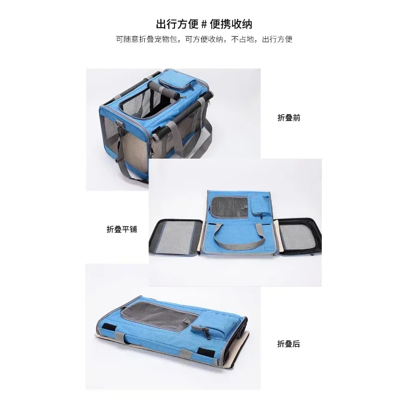 Large Capacity Breathable Pet Carrier Backpack for Cats and Dogs Portable Travel Bag for Outdoor Hiking Car Use
