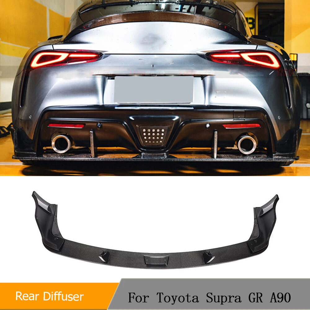 

Rear Bumper Diffuser Lip Spoiler for Toyota Supra GR A90 2019-2022 Carbon Fiber Car Rear Bumper Down Diffuser Lip Spoiler Apron