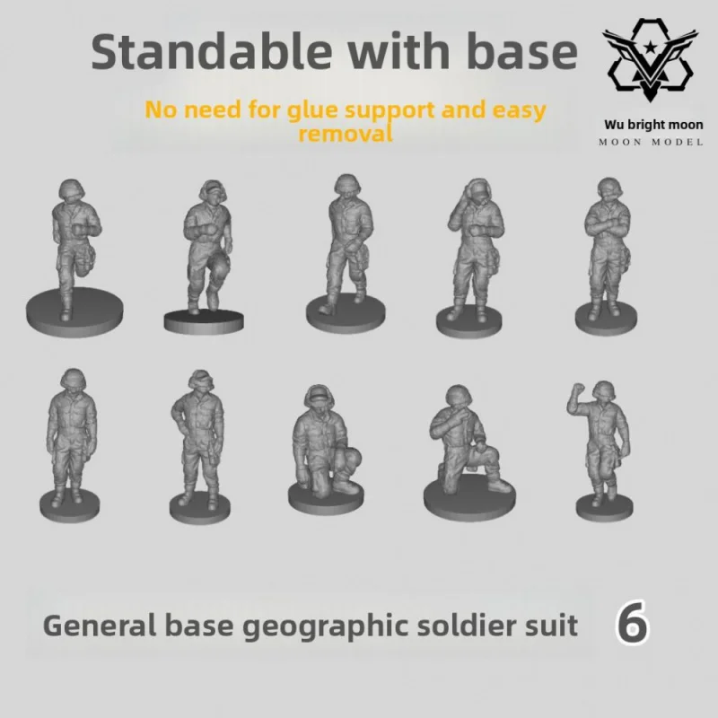 

Universal Base Ground Crew Soldier Resin Model 1/350 Or 1/700 Scale Ship Model SL006
