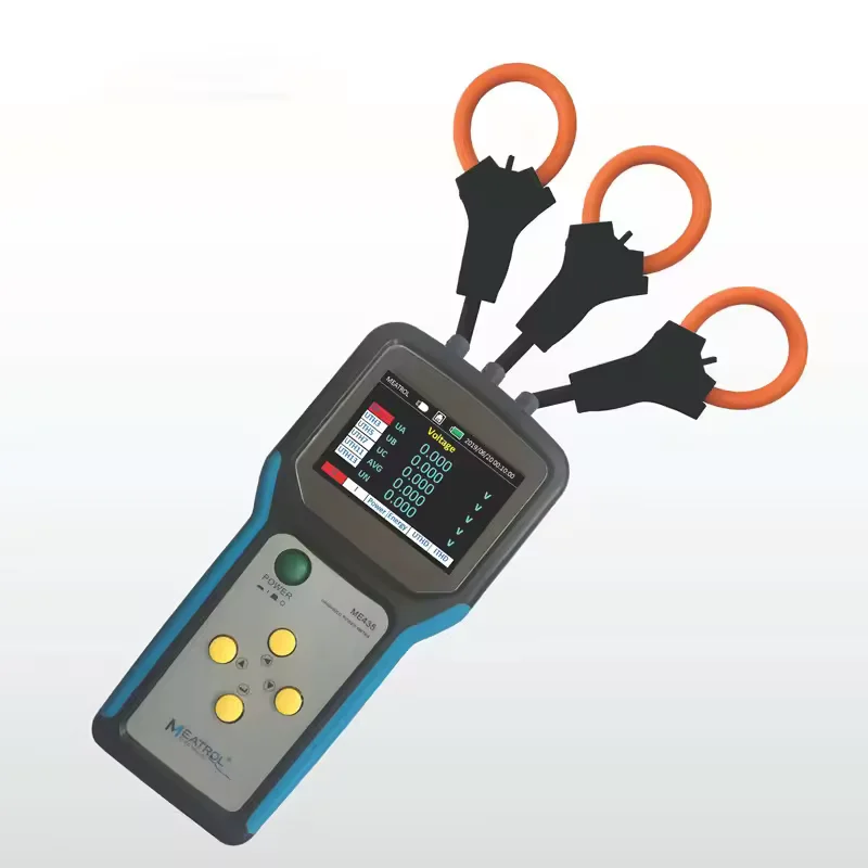 Meatrol ME435 Handheld Energy Meter Analyzer Three-Phase Power Meter with Roche Coil and Voltage/Current Measurement