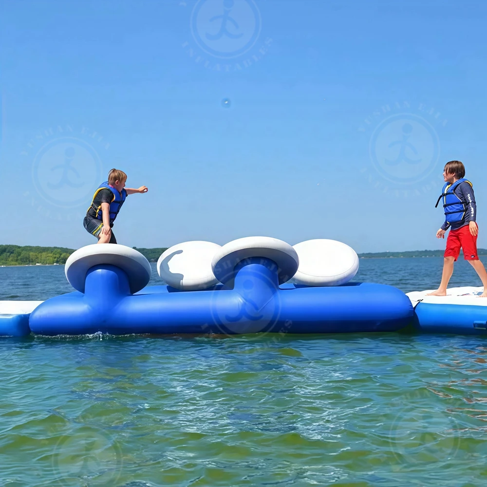 

Надувная водная игрушка Ninja Quad Steps Пользовательский водный курс препятствий для всех возрастов