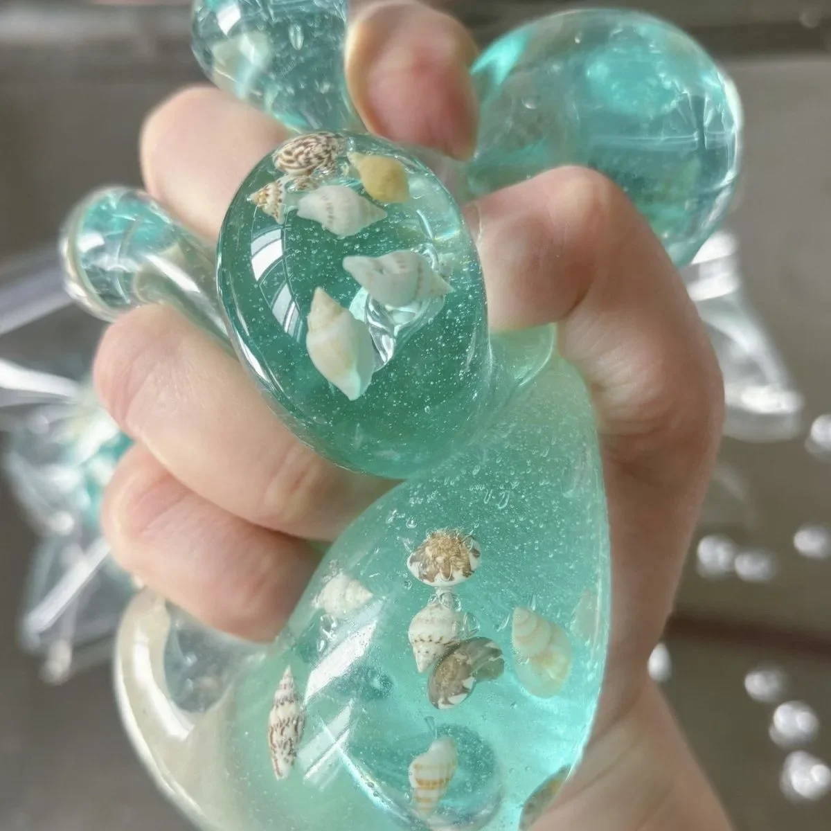 Ocean Shell Squishy Ball Slow Rising Stress Relief Kids Toys Coconut Maltose Scent Anxiety Relief Viral RedNote Style Squishies