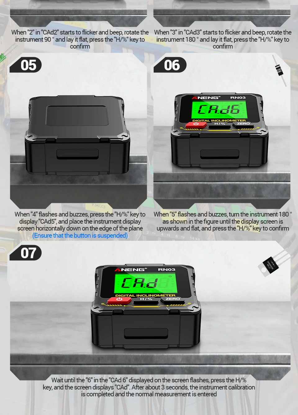 Laser Digitaler Neigungsmesser ANENG RN01/RN02/RN03 Winkelmesser 360° ° Magnes Winkelmesser 0,05 ° Präzisions-Nivellierbox für Holzbearbeitungswerkzeuge – Detail 16