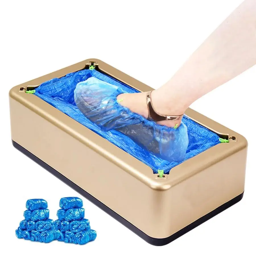 

Автоматический диспенсер для бахил с 200 одноразовыми накладками, для использования в помещении, одноразовые, нескользящие, водонепроницаемые