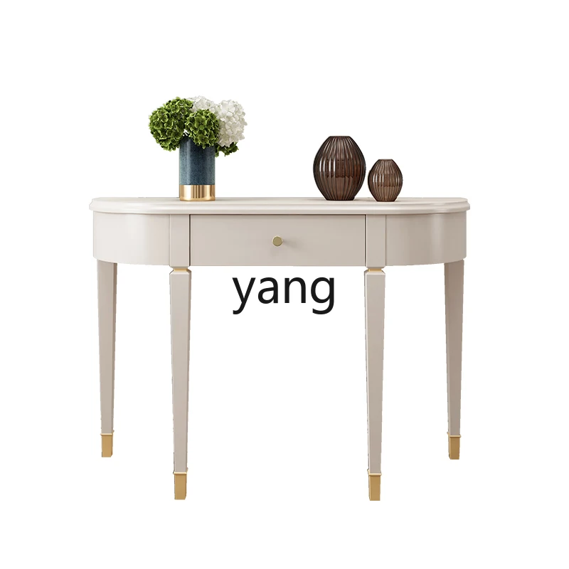 

Yhl Hallway Table Wall White Solid Wood Hallway Modern Minimalist Home Entry Entrance Cabinet