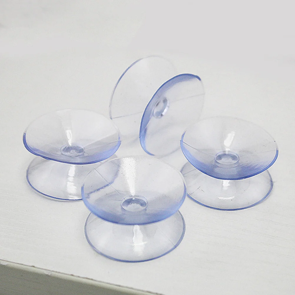 48 Pcs Desktop Suction Cups Transparent Suckers Double Sided Double-sided Silicone Without Hooks