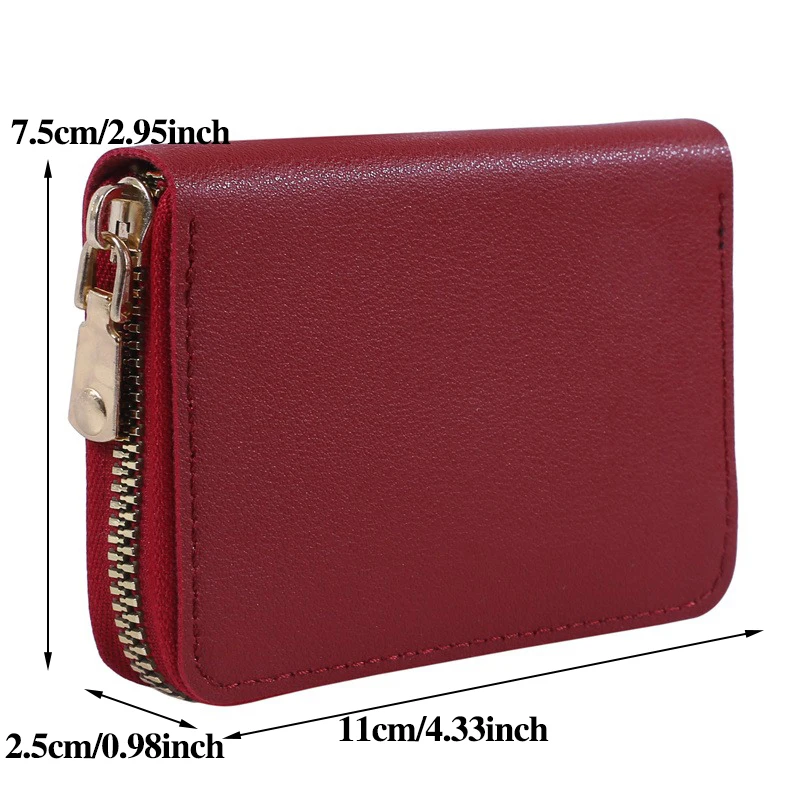 New Casual Wallet Multi-Slot Card Holder Zipper Coin Purse Small Clutch PU Money Bag Purse Cardholder Wallets for Men and Women image 6