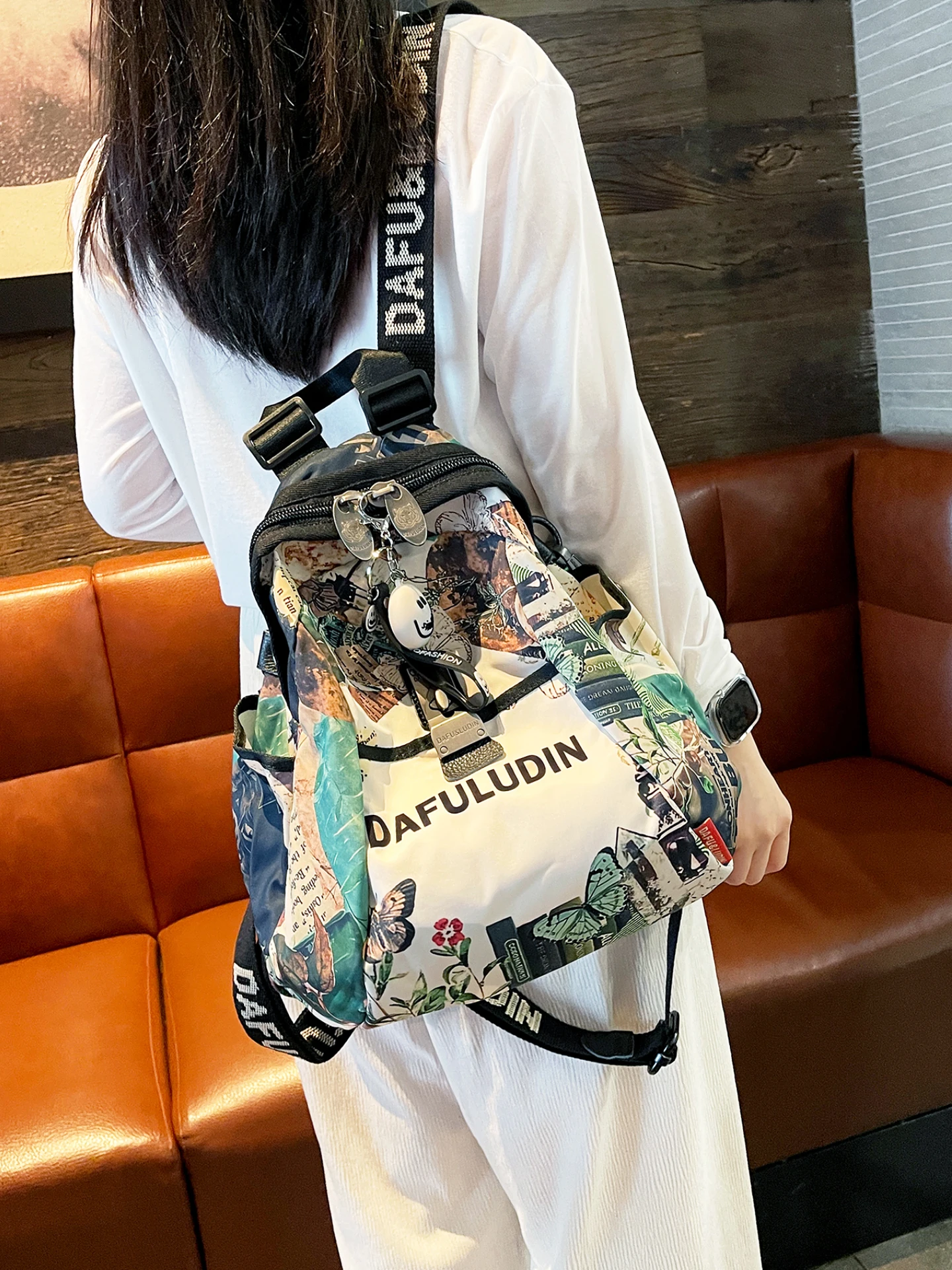 lightweight-waterproof-travel-backpack-women's-fashion-print-large-capacity-travel-bag-dual-shoulder-strap-soft-material