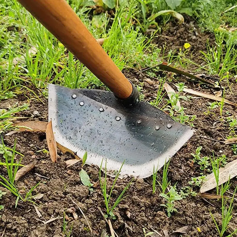 Imagem -05 - Cabeça de pá de Grama de Aço Enxada de Jardinagem Espessada Plantio de Vegetais Ferramentas Agrícolas Multifuncionais