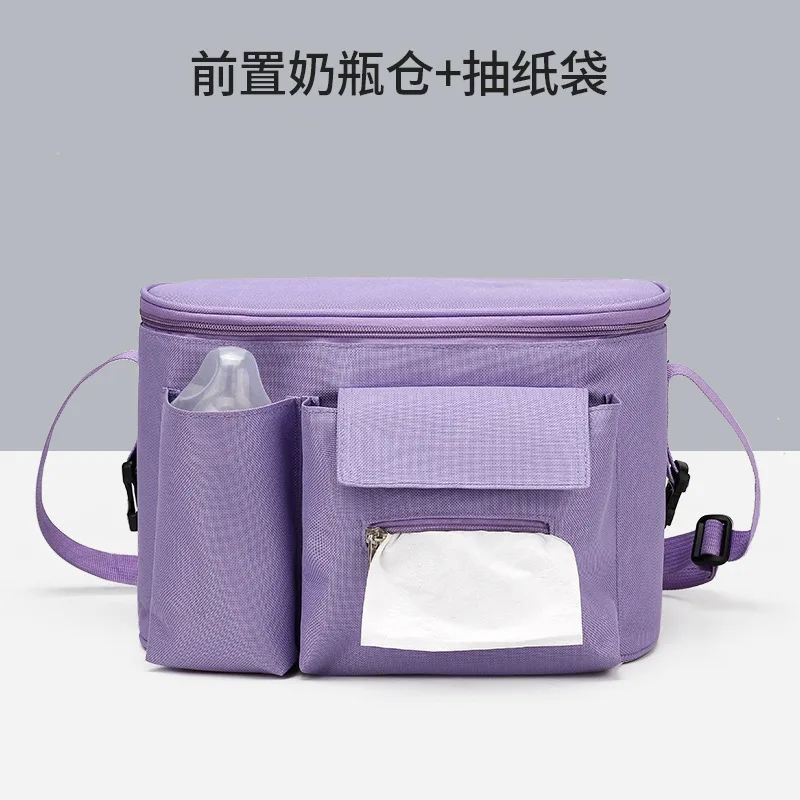 Compatible with Stroller Black Waterproof Storage Bags Parts Portable Diaper Bag Mommy Storage Bag for Baby Stroller Accessories
