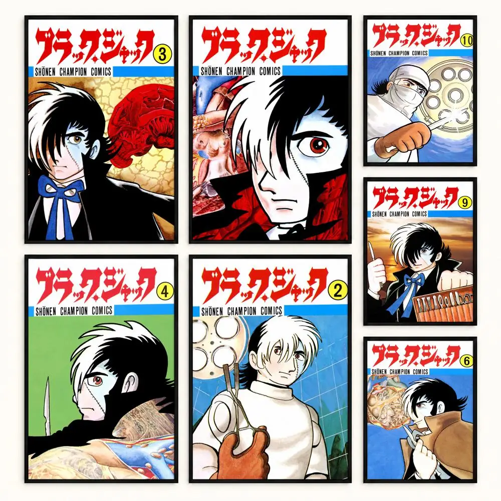 anime Black Jack Poster Home Living Room Hallway Sticky Wall Art Waterproof Aesthetic Decor
